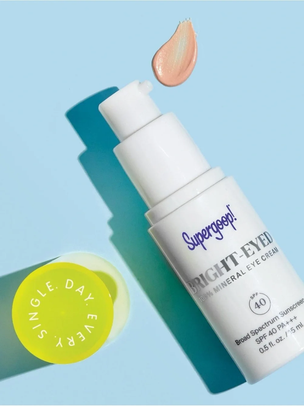 NEW Supergoop Bright-Eyed 100% Mineral Eye Cream SPF 40
